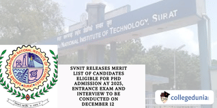 SVNIT Releases Merit List of Candidates Eligible for PhD Admission AY 2025, Entrance Exam And Interview To Be Conducted On December 12